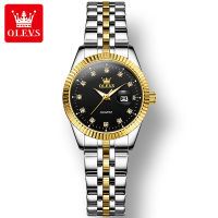 OLEVS 5526 Fashion Women Wristwatch Quartz Waterproof Stainless Steel Band Watch For Women Luminous Calendar