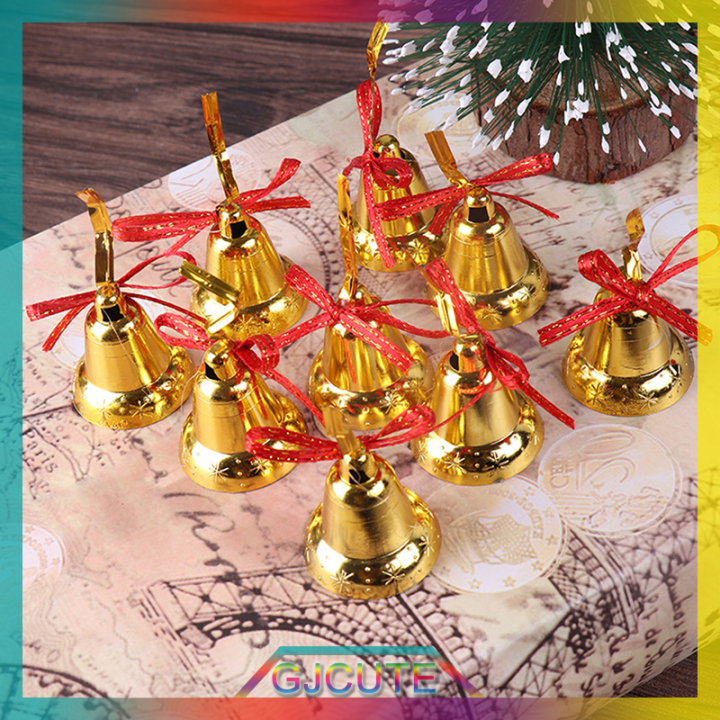 gjcute-9pcs-ทองระฆังหัตถกรรมอุปกรณ์เสริมคริสต์มาส-gingle-bell-wedding-party-ตกแต่ง