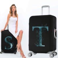 Blue Letter Suitcase Cover Elastic Luggage Cover Dust-proof Protective Cover Suitable for 18-32 Inch Travel Suitcases