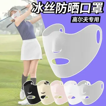 Golf Women Sun Mask Ladies Sunscreen Breathable Outdoor Mask White