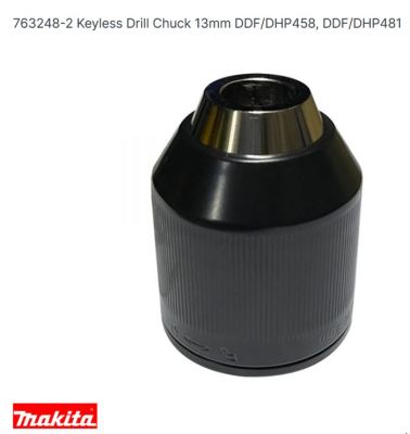 Makita service part keyless drill chuck 13 mm part no. 763248-2/763252-1 used for DHP448 DDF/DHP456 DDF/DHP458 ,DDF/DHP481 HP001G อะไหล่หัวจับดอก สว่าน 4 หุน มากีต้า