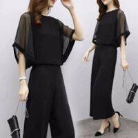 Fashion Women Jumpsuits High Waist Loose Wide Leg Pants Elegant Clothing