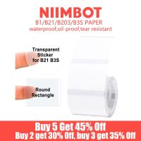 NiiMBOT B1/B21/B203/B3S Label Paper Transparent Name Sticker Waterproof Self-adhesive Cartoon Small Label Circular Thermal Paper Electrical Trade Tool
