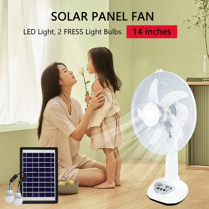 12inch Rechargeable Solar Electric Fan Table Light Desktop Outdoor Fan Lazada Ph 6010