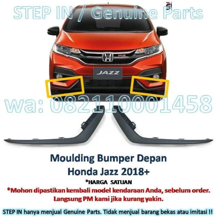 Moulding List Garnish Lis Hitam Bumper Depan Honda Jazz Gk5 Ori