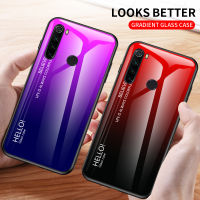 Xiaomi R Edmi หมายเหตุ8ครั้งกรณี R Edmi Note8T กระจกฮาร์ดกรณีสีไล่โทนสีกันกระแทกโทรศัพท์ปกหลังปลอก