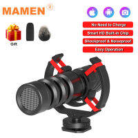 MAMEN Professional Shookproof MIC08A Microphone with Ultra Shock Mount Camera Smartphone Monitor Microphone Vlog Photography Mic