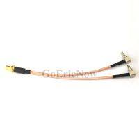 5 pcs RF Coaxial RP-SMA/SMA Female to Y type CRC9 Male Connector Splitter Combiner Cable Pigtail RG 316 15CM