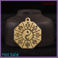 ของขวัญคริสต์มาส Cadiav Feng Shui พวงกุญแจกระจกทองแดงแปดเหลี่ยมนูนเว้าจีน8แฉก