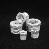 304 Stainless Steel Pipe Fitting Hex Reducer Bushing 1/8 1/4 3/8 1/2 3/4 BSP Male x Female Change Coupler Connector Adapter