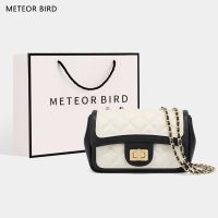 Meteor BIRD ใหม่ กระเป๋าสะพายข้าง แต่งสายโซ่ ขนาดเล็ก สีแดง สําหรับผู้หญิง