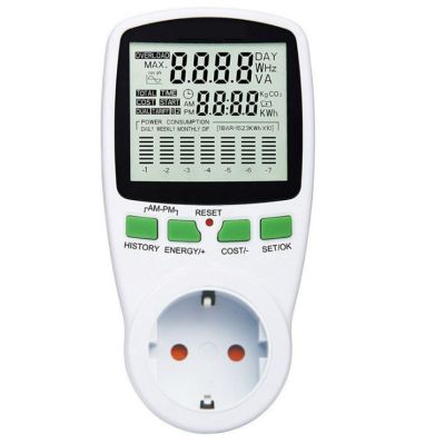 Electricity Power Meter Wattmeter LCD Energy Meter Socket Electric Tester Measuring Outlet Power Analyzer FR US UK AU BR