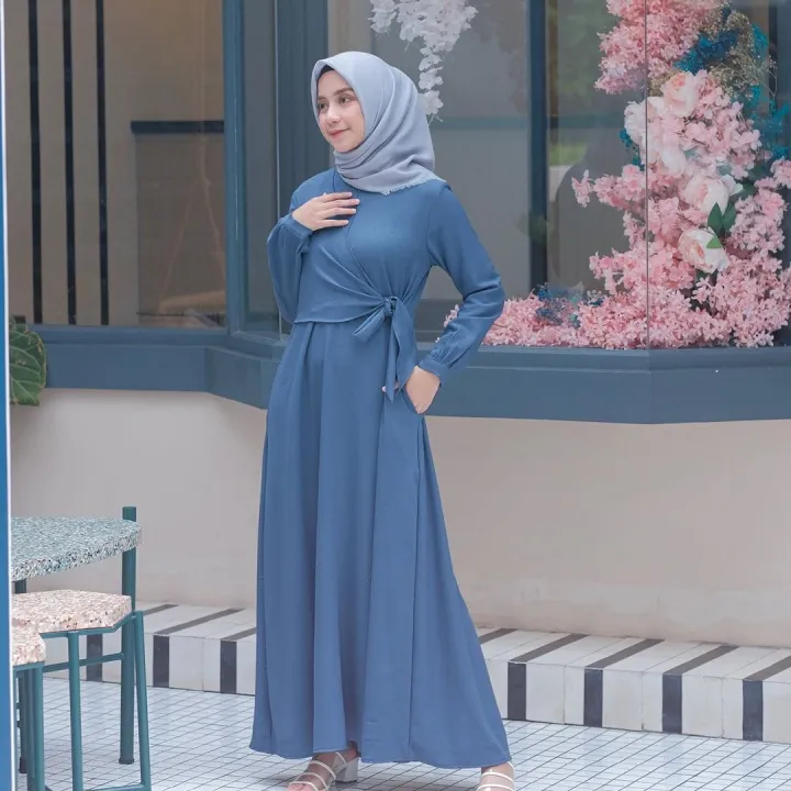 long dress simple hijab