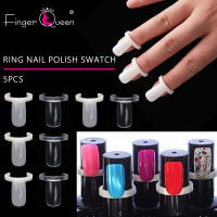 Fingerqueen 50Pcsเล็บปลอมเล็บพลาสติกDIYเล็บ-สีSwatchการ์ดจอแหวนสำหรับเล็บตัวแสดงสีเล็บแผนภูมิC-008