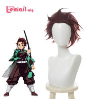 L- วิกผม Kamado Tanjirou คอสเพลย์วิกผมคอสเพลย์วิกผมสั้นผู้ชายสาวพรรคสังเคราะห์ผมทนความร้อน