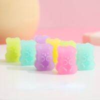 5pcs/set New Solid Color Bear Eraser Soft Easy to Wipe Childrens Learning Rubber Erasers Stationery Birthday Gift