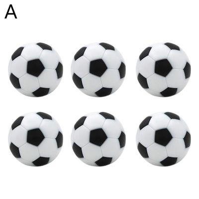 6pcs 32mm Table Soccer Foosball Fussball Football Machine Accessories Replacements Mini Black and White Ball Kids Indoor Games