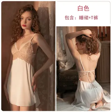 Váy Ngủ 2 dây Bò Sữa chất cotton mềm mát  Đầm mặc nhà kute dễ thương tặng  kèm túi xinh V291  Lazadavn