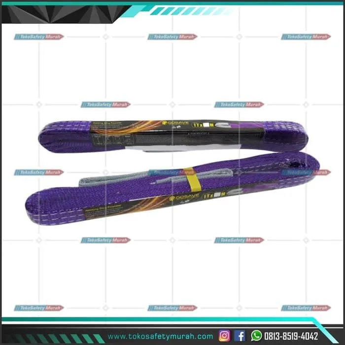 Siap Kirim bing Sling Gosave 1 Ton X 1 Meter Tali Angkat Safety