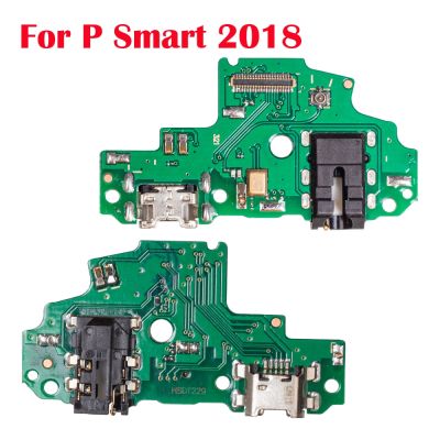 สายพร้อมไมโครโฟนตัวเชื่อมต่อแบบแท่นยืดหยุ่นชาร์จพอร์ต USB ใหม่สำหรับ Huawei P Smart Pro S Z 2018 2019 2020 2021 P Smart Plus 2018 2019 LPX3762ชิ้นส่วนทดแทน