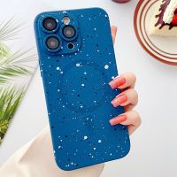 Floveyoo เคสป้องกันเลนส์กล้องถ่ายรูปสีด้านสำหรับ Magsafe สำหรับ iPhone 14 13 12 Pro Max XR XS Max 7 8 Plus ฝาครอบป้องกันชาร์จไร้สาย