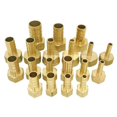 (2) M10 M12 M14 M16 Metric Female Fit Tube Barbed I.D 4/6/8/10/12mm Hex Brass Fitting Adapter Connector