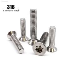 ♘◕ 5/10/50pcs High Quality M3 M4 M5 M6 M8 GB2673 316 A4 Marine Grade Stainless Steel Six-Lobe Torx Flat Countersunk Head Bolt Screw