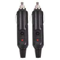 【Ready Stock】อาไซ®2Pcs 12V Universalรถที่จุดไฟซิการ์ซ็อกเก็ตหัวเชื่อมปลั๊กPower Adapter