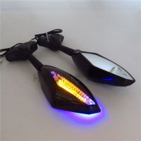 Black Led Turn Signal Mirror For Yamaha R1 R6S FZ6/FZ6S FAZER Suzuki Honda CBR600 Aftermarket Free Shipping Motorcycle Parts