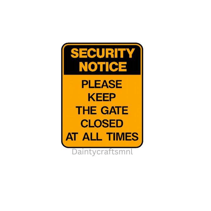 security noticed signage | Lazada PH
