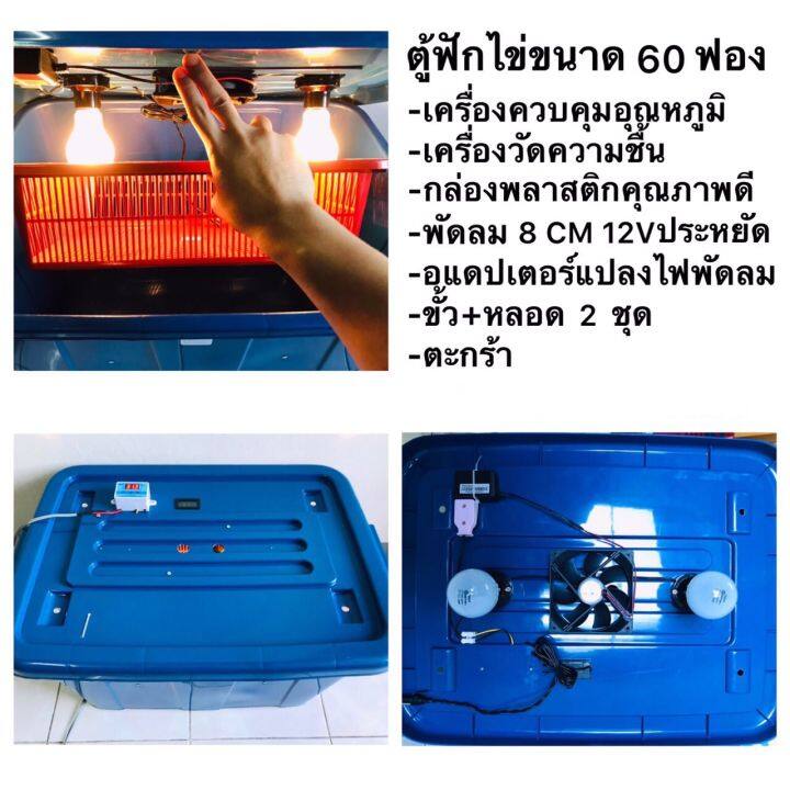 ค่าส่งถูก-ตู้ฟักไข่อัตโนมัติ-ขนาด-60-ฟอง-ประกอบสำเร็จพร้อมใช้งานราคาถูก