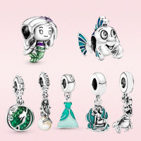 925 Sterling Silver Little Mermaid Ariel Sebastian Dangle Charm Fit Original Pandora celet for women gift