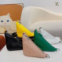 [With Box] Triangle Bag Ladies pradaˉFashion Casual Versatile Shoulder Crossbody Bag