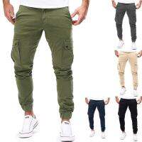 New Men Joggers Pants Solid Color Cargo Military Sweatpants Multi-pocket Spring Mens Trousers Sportswear Hip Hop Pencil Pants