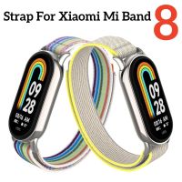 ✢▬☊ Nylonowy pasek do xiaomi mi band 8 regulowana bransoletka Miband zegarek sportowy correa dla miomi Mi band 8 band8 Mi8 ramiączka