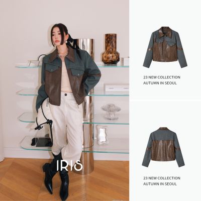 「สินค้าลิขสิทธิ์แท้」Iris Boutique IJ2023YD90  Autumn forest jacket  เสื้อผ้าแฟชั่นผู้หญิง เจ็คเก็ต