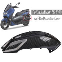 สำหรับ Yamaha NMAX155 NMAX 155 2020 2021รถมอเตอร์ไซด์ดัดแปลงกรองอากาศตกแต่งปกเชลล์หมวกกรอบเลื่อนคาร์บอนไฟเบอร์