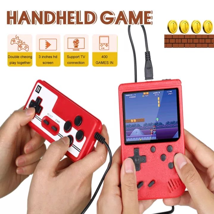 จัดส่งจากประเทศไทย-เครื่องเล่นเกมgame-player-retro-mini-handheld-game-consoleเครื่องเล่นเกมพกพา-เกมคอนโซล400เกม-gameboy-portable-เครื่องเล่นวิดีโอเกมเกมพกพา-มาริโอ