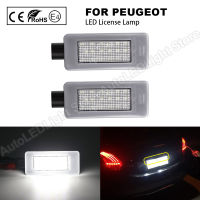 2Pcs LED Rear Number License Plate Light Lamp For Peugeot 308 II 2 MK2 3008 II 208 2008 207 CC Error Free