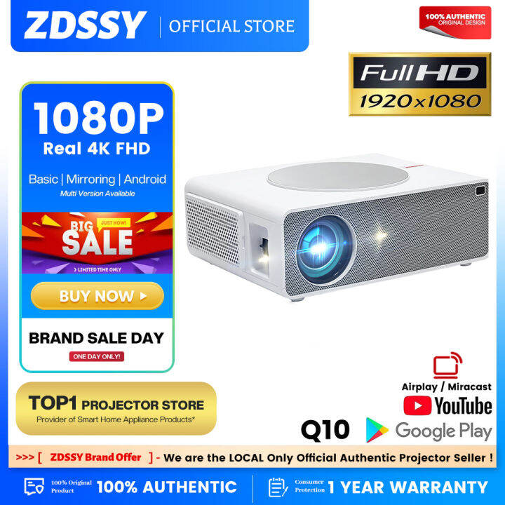 ZDSSY Q10A Projector Full HD Home Cinema Wifi Android 9.0 9500 Lumens