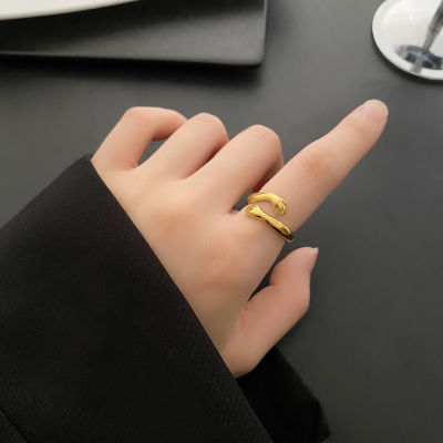 [COD] Yuxi รักกอดมือโรแมนติกสไตล์เกาหลี ring แหวนไทเทเนียมไม่ซีดจางผู้หญิงกอดของขวัญวันวาเลนไทน์