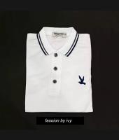 ??เสื้อยืดคอปกโปโลผู้ชาย ปักนก ?? มีเก็บเงินปลายทาง สีพื้นชาย (M/L/XL) Polo man ปักนก02