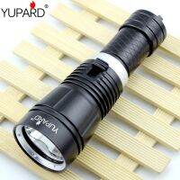 YUPARD ดำน้ำดำน้ำ LED XM-L2ของ YUPARD ไฟหน้าไฟฉายกันน้ำโคมไฟชาร์จไฟได้26650 18650แป้ง