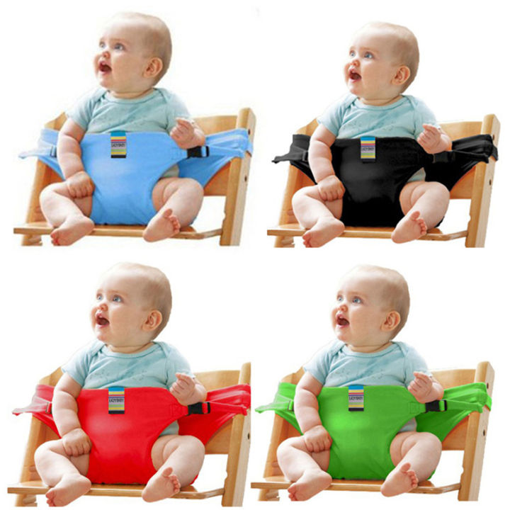 foldable-baby-dining-chair-stretch-wrap-safety-belt-seat-lunch-chair-seat-portable-feeding-chair-harness-baby-booster-seat