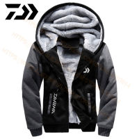 2021 Daiwa Fishing Clothes Hoodies Outdoor Sweatshirt With Cap Loose Fleece Warm Jacket Men Fishing Clothing With Hood