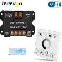 ﹊♨ Tedeligo DC 5V 6V 12V 24V Dimmer SwitchWireless Touch Button Wall SwitchRF 433MHz Remote Controller for LED StripsCOB Lights