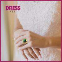 PETI DRESS โลหะผสมอัลลอยด์ นาฬิกาสีเขียวขนาดเล็ก ควอตซ์ เรโทร แหวนยืดหยุ่นได้ สร้างสรรค์และสร้างสรรค์ ของขวัญสำหรับเด็ก แหวนนิ้วมือกลมควอตซ์ สำหรับผู้ชาย