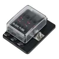 4/6/10 Auto Circuit Blade Fuse Box Holder with LED Warning Light Car Boat Accessory