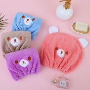 Cute teddy bear princess baby shower cap children cartoon coral suction