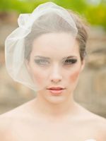 Ivory Headband Veil for Bridal Birdcage Veil White Veil Brides Wedding Hair Accessories Bridal Headwear Wedding Veil Fascinators